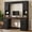Black, variant on Mintazer 67.5" Farmhouse Arched Computer Desk with Hutch & File Drawer, Home Office Workstation with Charging Station & Keyboard Tray for Study Office, White