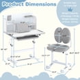 thumbnail image 3 of Costway Kid's Study Desk & Chair Set with Tilt Desktop, Pen Holder & Tray, Reading Stand Gray, 3 of 10
