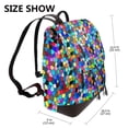 thumbnail image 2 of Disketp Colorful Tie Dye Stained Glass 2 Mochila de Cuero para Mujer, Bolso de Espalda Antirrobo con Estilo para Viaje, Trabajo y Uso Diario, 2 of 4