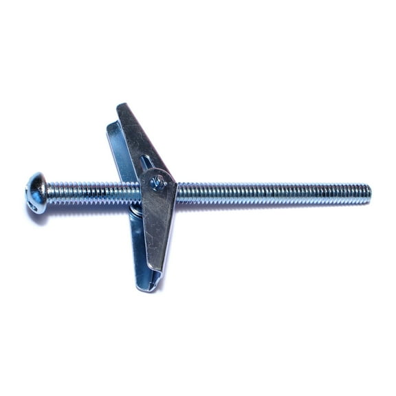 1/4"-20 x 4" Zinc Slotted Round Toggle Bolts (10 pcs.)