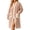 Pink, variant on Wensltd Women Plush Robe Long Sleeve V Neck Winter Bathrobe Soft Warm Winter with Pockets