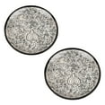 thumbnail image 3 of Hand Painted Ceramic Dinner Serving Plates Set Of 2 - Off White & Black, 25 Cm | Full Plates | Platter - Kalamkari Collection, 3 of 4