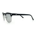 thumbnail image 6 of Polarized Photochromic Light Grey Lens Mens Iconic Half Rim Hipster Sunglasses Matte Black Silver, 6 of 8