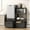 Black, variant on Herture Mini Fridge Stand with Wine Rack, Kitchen Bakers Rack with Power Outlet, Microwave Oven Stand, Coffee Bar, Movable Drawers, for Dorm,Office, Black HB04BXB
