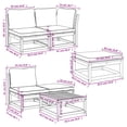 thumbnail image 2 of vidaXL 6 Piece Patio Lounge Set with Cushions Solid Wood Acacia, 2 of 8