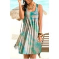 thumbnail image 2 of Vestido corto Vestido plisado sin mangas con estampado Tie-Dye, Azul, XL Sweethay AP002087-04, 2 of 7