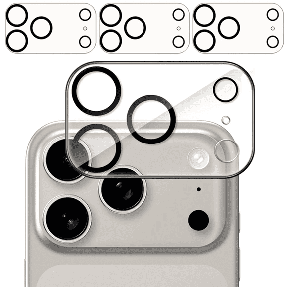 FANGQIULI Camera Lens Protector for iPhone 17 Pro Max 6.9-Inch, 9H Tempered Glass, Anti-Scratch, Case Friendly, Does Not Affect Night Shots, HD Clear, 4-Pack (Clear)