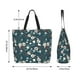 thumbnail image 5 of Balery Vintage Floral Bolsa Tote Estilo Estético con Cremalleras, Bolsa de Hombro, Bolsa de Compras Grande y Plegable, 5 of 8