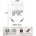 thumbnail image 4 of C&M Personal Gifts 17 oz Bear Stemless Wine Glass - Mountain Themed Gift (Style B1), 4 of 5