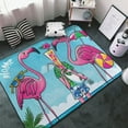 thumbnail image 3 of Area Rugs For Living Room Decor - Beach Flamingo Trio Anti Slip Throw Washable Rugs 3x5 For Bedroom, Soft Indoor Carpet For Bedroom Living Room 60x39In, 3 of 5