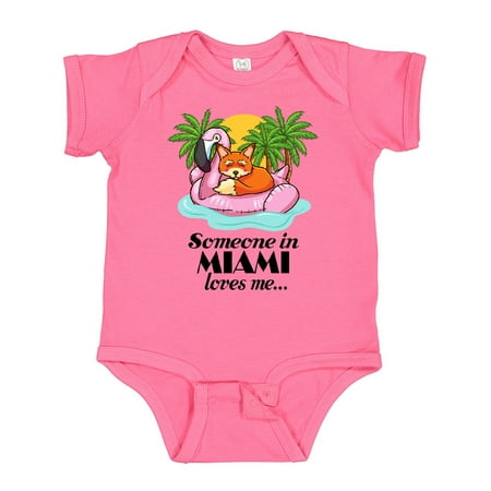 

Inktastic Someone in Miami Loves Me Gift Baby Boy or Baby Girl Bodysuit