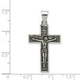 thumbnail image 2 of Sterling Silver Antiqued & Textured Crucifix Pendant, 2 of 3