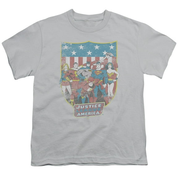 Dc - Jla American Shield - Youth Short Sleeve Shirt - Small