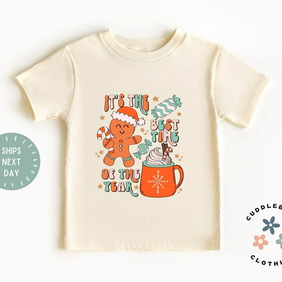 Bella Canvas Best Time of the Year Christmas Kids Shirt, Retro Christmas Kids Tee, Cute Toddler Girl Boy Holiday Shirt, Kids Tee