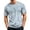 Light Blue, variant on Mfakffe Shirts For Men Casual Striped T-Shirts Short Sleeve Crewneck Basic Tee