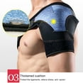 thumbnail image 4 of ZheElen Shoulder Brace Dual Layer Adjustable Replacement Left Right Sweat Absorbent Sport Support Protector Health Supplies Black Blue, 4 of 6