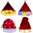 thumbnail image 2 of Coofit Christmas Santa Hat Festive LED Xmas Light up Hat Santa Claus Cap for Adult Kid, 2 of 10