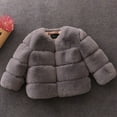 thumbnail image 2 of Baby Girls Faux Fur Coat Winter Children Girls Long Sleeve Christmas Jacket Warm Kids Girls Snow Coat Girls Outerwear Clothing, 2 of 6
