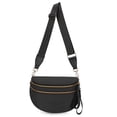 thumbnail image 6 of Women's Nylon Crossbody Bum Bag Adjustable Wide Strap Multi-Pocket Lightweight Water Resistant Solid Color for Daily Travel Errands, 6 of 6