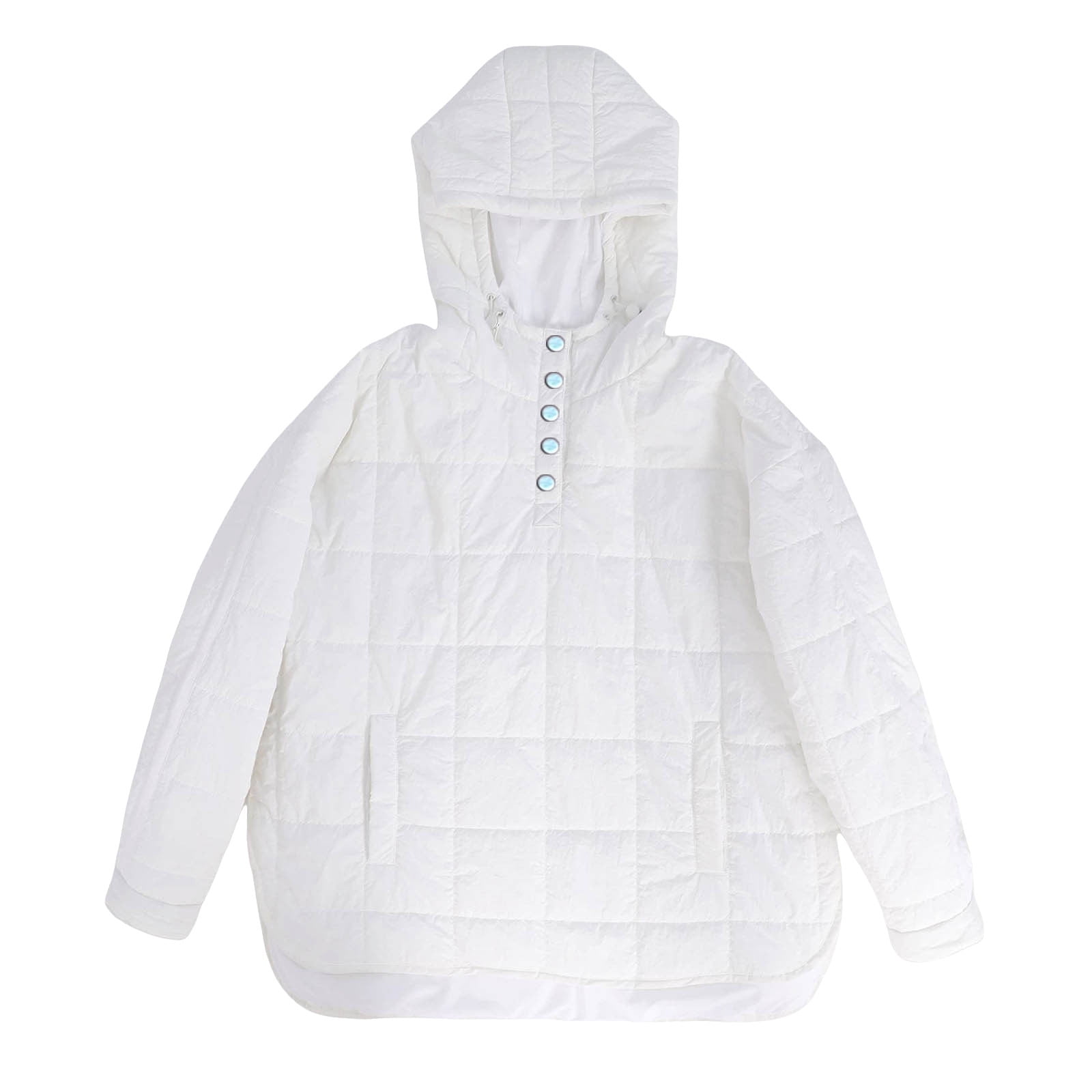 GEWSEY Quilted Puffer Jacket Womens with Hood Packable Pullover Jacket Lightweight Oversized Winter Warm Padded Coats (Black, M)