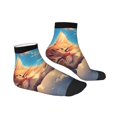 thumbnail image 6 of Salouo Cloud Sleeping Cat Pattern Unisex Middle Tube Socks,Middle-Finger Knee High Socks Over The Calf Tube Stocking Crew Stockings for Women and Men Tube Socks, 6 of 8