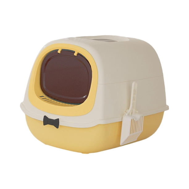 Caja de Arena para Gatos Salvador Cerrada y Cubierta Amarillo