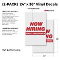 thumbnail image 2 of Now Hiring Diesel Mechanics (2-PACK) 24" x 36" Vinyl Decals | Sign Insert Peel & Stick Decals Stickers Window Signs, 2 of 2