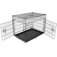 thumbnail image 5 of Geniqua Small Black 24" 2-Door Folding Pet Crate Cage Dog Cat Kennel Pen + ABS Tray, 5 of 8
