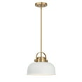 thumbnail image 3 of Robert Stevenson Lighting Arte - Industrial Metal 2-Tone Ceiling Light, White and Gold, 3 of 13