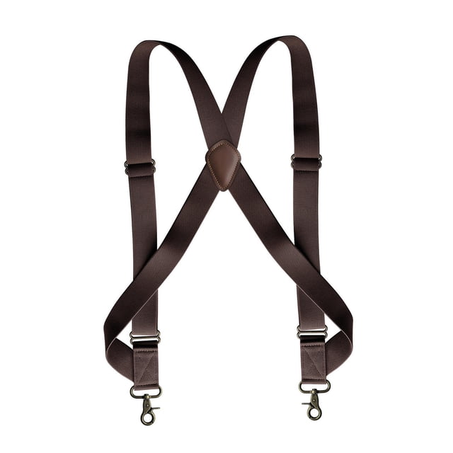 Wweixi Mens Crochet Pivotant X Élastique en Forme 1.4 Bretelles Réglables Larges Café Noir