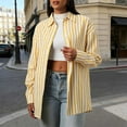 thumbnail image 2 of BUIGTTKLOP Womens Striped Button down Shirts Long Sleeve Collared Office Work Blouses Tops, 2 of 6