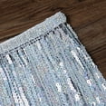thumbnail image 6 of MRULIC swimsuit coverup for women Women Short Sequin Fringe Cover Up Skirt Beach Wrap Bikini Shiny Wraps Cover Ups For Swimwear Silver + M, 6 of 9