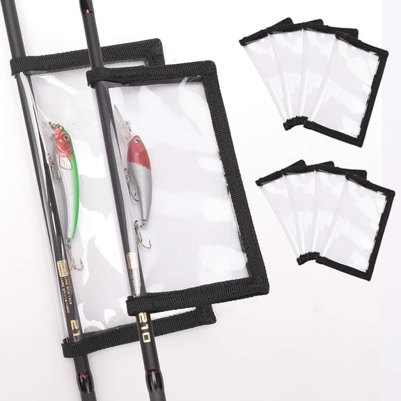 Fishing Lure Wraps 10 Packs Durable Clear PVC Fishing Lure Covers Keeps Fishing Safe Easily See Lures Fishing Lure Hook Covers Bait Storage