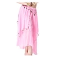 thumbnail image 2 of Whitewed Belly Dance Skirts with Coins Adults Long Chiffon Gypsy Spanish Fusion Pink, 2 of 4