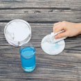 thumbnail image 4 of 6pcs Leather Glass Coasters With Holder For Bar Office Home Marble, 4 of 5