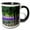 Black/White, variant on 3drose, Washington, Sequim, Lavender Field in Full Boom with Trees, 11oz Two-tone Red Mug
