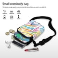thumbnail image 6 of HELLHERO Colorful Abstract Lines Bag with Shoulder Strap Shoulder Bags 4.33x1.97x7.09 for Adults Polyester, 6 of 6