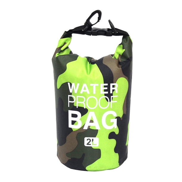 Yuarrent Bolsa de natación impermeable de 15/20L/30L, de saco seco, colores de camuflaje, pesca, canotaje, kayak, almacenamiento, bolsa de Deportes acuáticos camuflaje verde 11.5 x 28 cm Yuarrent OD1303-13B