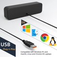 thumbnail image 3 of [Upgraded] USB Computer /Laptop Speaker with Stereo Sound & Enhanced B, Portable Mini Sound Bar for Windows PCs,, 3 of 5