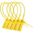 thumbnail image 3 of Nvzi 100 precintos de plástico a prueba de manipulaciones, bridas para extintores, etiquetas de seguridad Pull Tite, bridas desechables con cierre automático de 250 mm de longitud (amarillas), 3 of 4
