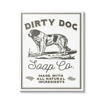 Stupell Industries Vintage Dog Soap Sign Graphic Art Gallery Wrapped Canvas Print Wall Art, Design by Daphne Polselli