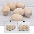 thumbnail image 4 of CHUANK 12 Pcs Handmade Wooden Eggs Home Decor Toys Simulation Craft Fake Coloring Painting Childrens, 4 of 6