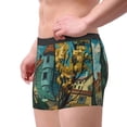 thumbnail image 2 of Fuzoiu Impressionist Village Sky Print Men's Ultra Breathable Underwear,No Riding Up Boxer Briefs with ComfortFlexible Waistband-Large, 2 of 5