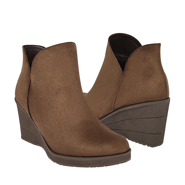 BOTINES STYLO MUJER 193-08 SUEDE CAFÉ