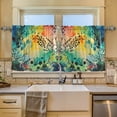 thumbnail image 2 of Yayeee Kitchen Curtains Tier Set of 2 Light Filtering 57"x24" Over Sink Window Panels, Colorful Plants, 2 of 7