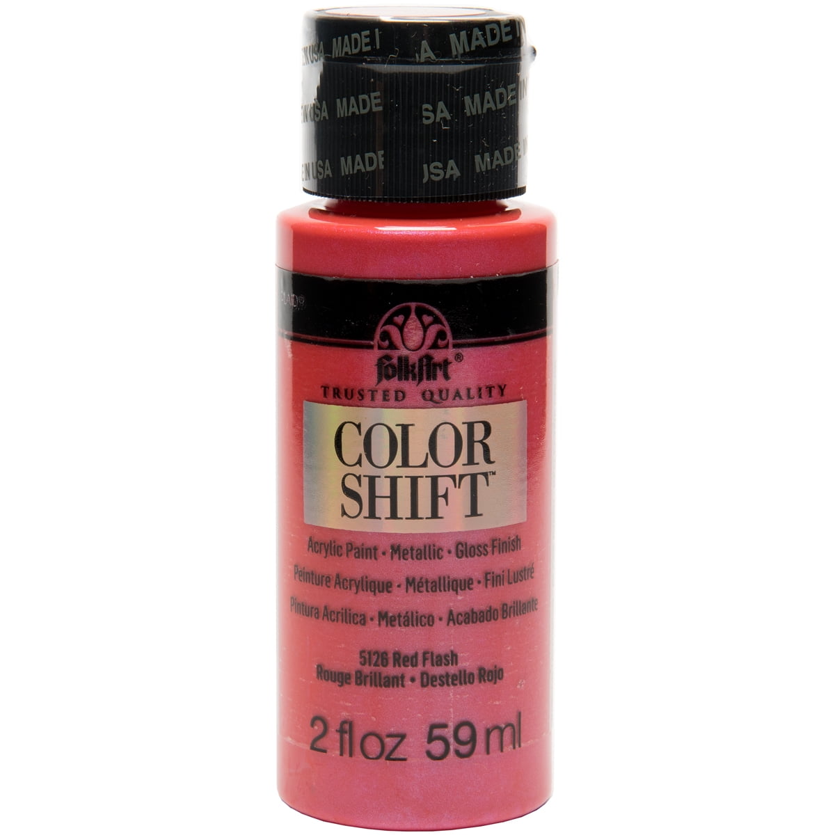 FolkArt 5126E Color Shift Acrylic Craft Paint, Gloss, Red, 2 fl oz