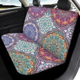 thumbnail image 4 of Pzuqiu Mandala Flower Car Seat Covers Full Set Front and Rear Seat Cover Set Easy to Install Breathable Stretchy Fit for Cars Truck, 4 of 10