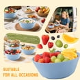 thumbnail image 4 of Homienly Wheat Straw Bowls 36 Oz Set of 6 - Unbreakable Microwave Safe Soup Bowls & Cereal Bowl, Reusable Plastic Bowls for Kitchen, Dining, Camping, Party, Dishwasher Safe Ramen Bowl (Sky Blue), 4 of 9