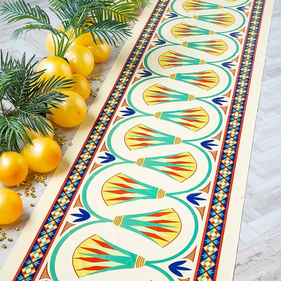 Fun Express 3 Ft. x 50 Ft. Egyptian Multicolor Plastic Aisle Runner