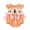 Orange-GC8PH, variant on New Born Baby Girl Clothes Soccer Football Striped Puff Short Sleeve Jumpsuit Smocked Bubble Outfit